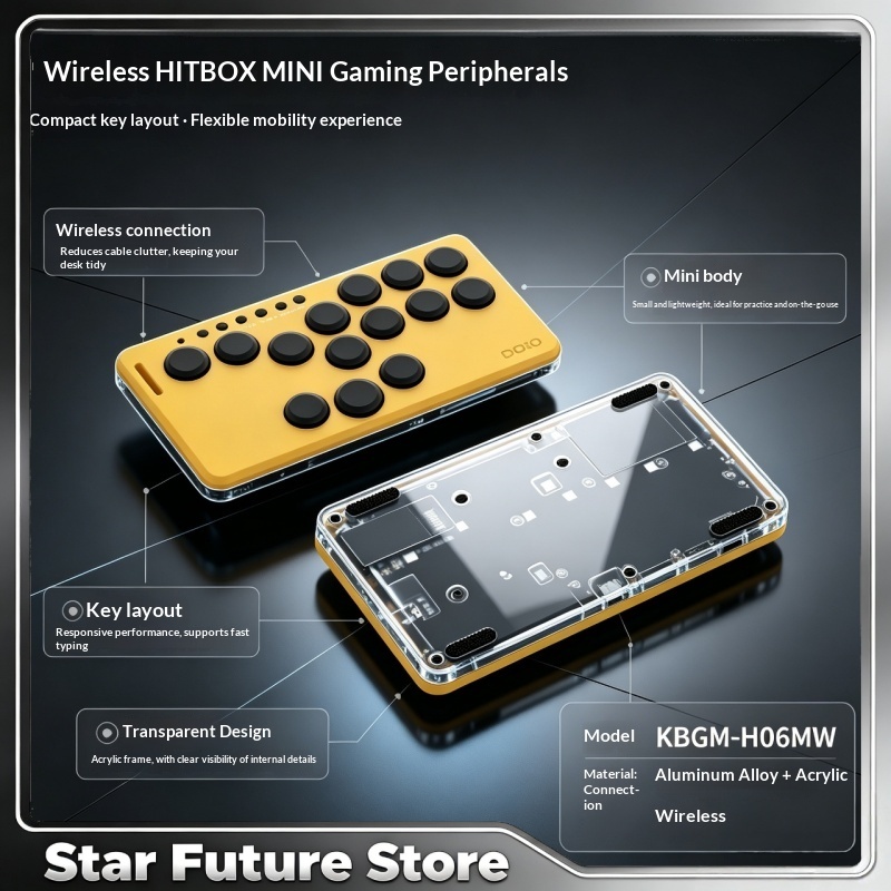 Gaming Keyboard Mini - Doio メカニカルスイッチ搭載 ワイヤレス ミニ ポータブル ゲーミングキーボード