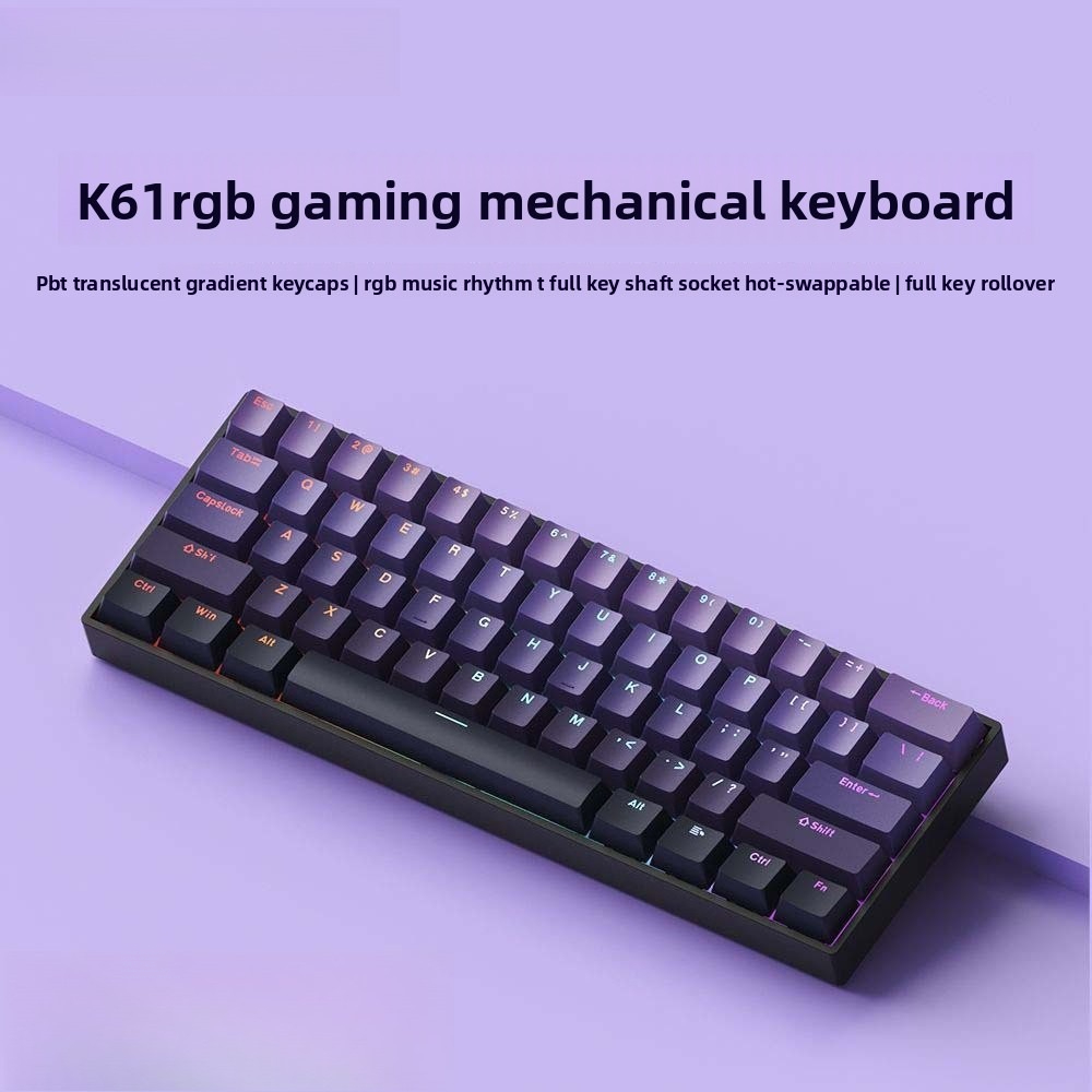 60%ワイヤレスBluetooth 2.4Gメカニカルキーボ - Keyboard Gaming Blue Switch のレビューと価格