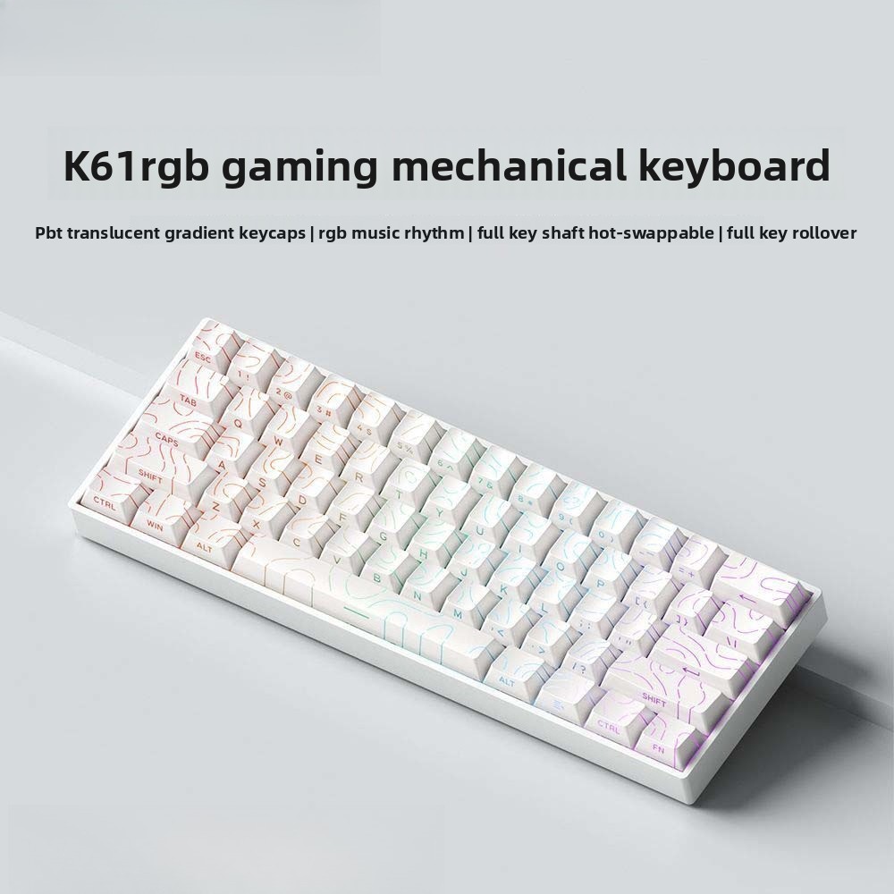 60%ワイヤレスBluetooth 2.4Gメカニカルキーボ - Keyboard Gaming Blue Switch のレビューと価格