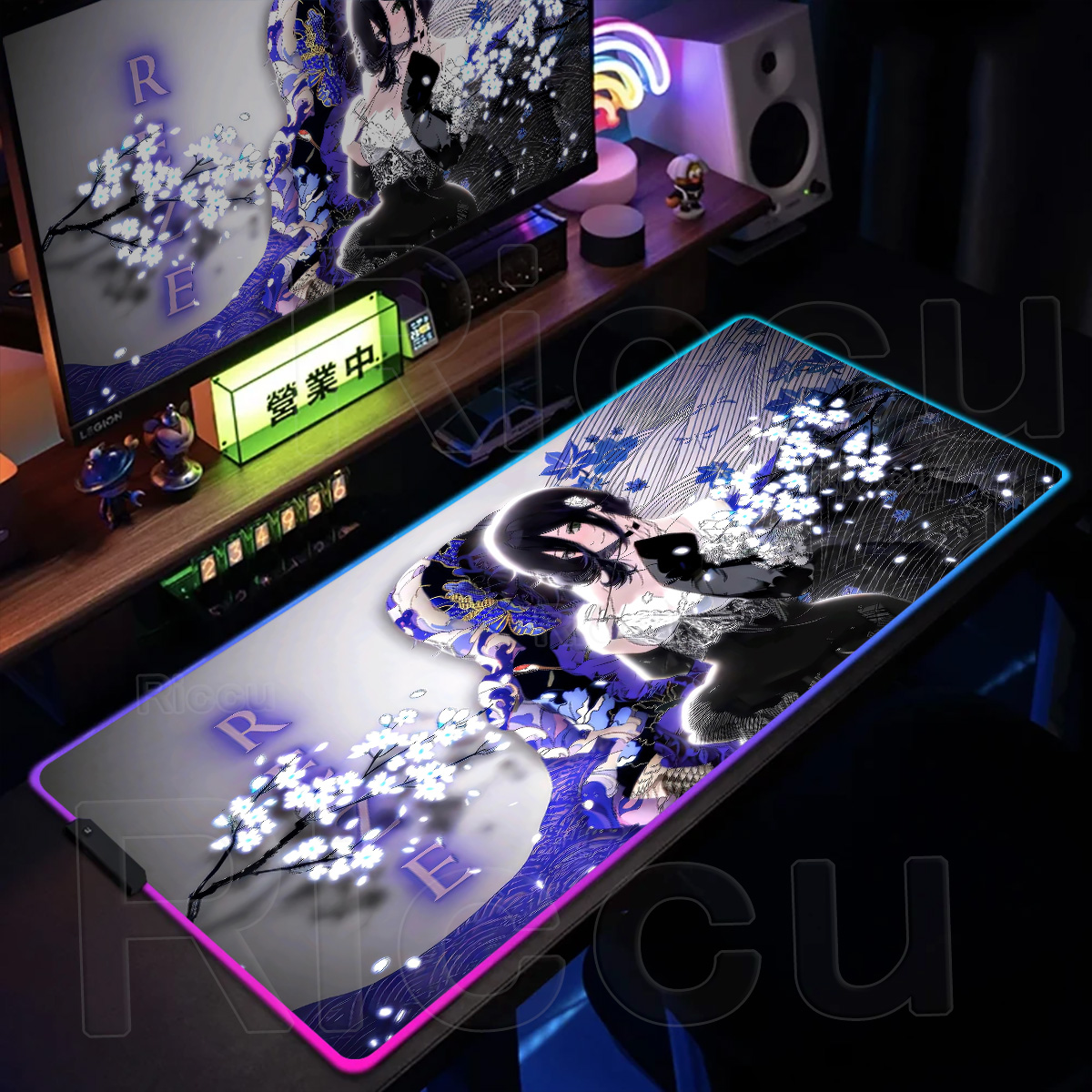 RGB チェーンソーマン大型マウスパッドアニメマキマレゼ X - Gaming Keyboard No Rgb のレビューと価格