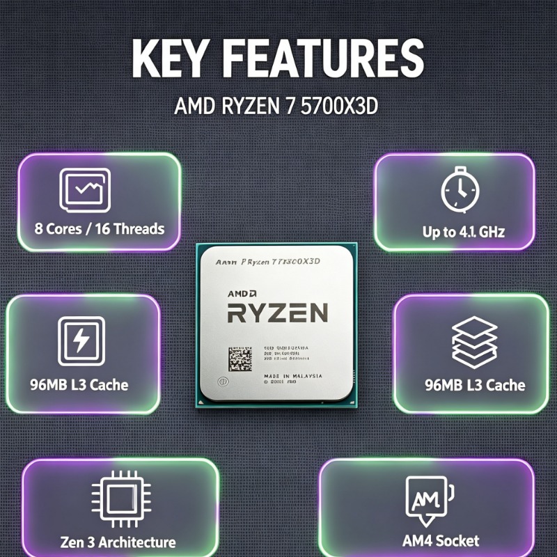 Ryzen 7 5700X3D バルクデスクトッププロセッサ - Amd Cpu Ryzen 7 のレビューと価格